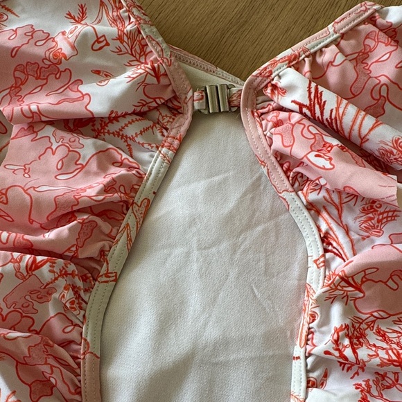 Girls Rashguard Ruffle Swimsuit - Picture 4 of 6